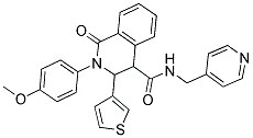 (2-(4-METHOXYPHENYL)-1-OXO-3-(3-THIENYL)(4-2,3,4-TRIHYDROISOQUINOLYL))-N-(4-PYRIDYLMETHYL)FORMAMIDE 结构式