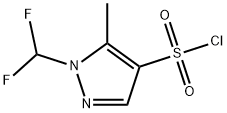 1-二氟甲基-5-甲基-1H-吡唑-4-磺酰氯 结构式