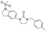 1-(4-METHYLBENZYL)-3-[1-(METHYLSULFONYL)-2,3-DIHYDRO-1H-INDOL-5-YL]IMIDAZOLIDIN-2-ONE 结构式