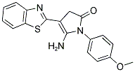 5-AMINO-4-BENZOTHIAZOL-2-YL-1-(4-METHOXY-PHENYL)-1,3-DIHYDRO-PYRROL-2-ONE 结构式