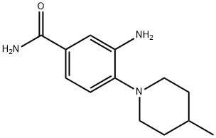 3-AMINO-4-(4-METHYL-PIPERIDIN-1-YL)-BENZAMIDE 结构式