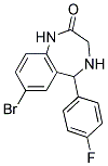 7-BROMO-5-(4-FLUOROPHENYL)-1,3,4,5-TETRAHYDRO-2H-1,4-BENZODIAZEPIN-2-ONE 结构式