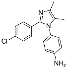 4-[2-(4-CHLORO-PHENYL)-4,5-DIMETHYL-IMIDAZOL-1-YL]-PHENYLAMINE 结构式