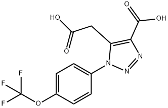 5-(羧甲基)-1-(4-(三氟甲氧基)苯基)-1H-1,2,3-三唑-4-羧酸 结构式