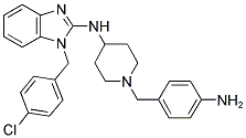 [1-(4-AMINO-BENZYL)-PIPERIDIN-4-YL]-[1-(4-CHLORO-BENZYL)-1H-BENZOIMIDAZOL-2-YL]-AMINE 结构式