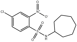 ((4-CHLORO-2-NITROPHENYL)SULFONYL)CYCLOHEPTYLAMINE 结构式