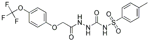 1-(2-(4-TRIFLUOROMETHOXYPHENOXY)ACETYL)-4-((4-METHYLPHENYL)SULFONYL)SEMICARBAZIDE 结构式