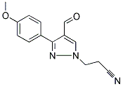 3-[4-FORMYL-3-(4-METHOXYPHENYL)-1H-PYRAZOL-1-YL]PROPANENITRILE 结构式