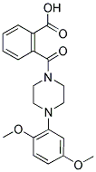 2-([4-(2,5-DIMETHOXYPHENYL)PIPERAZIN-1-YL]CARBONYL)BENZOIC ACID 结构式