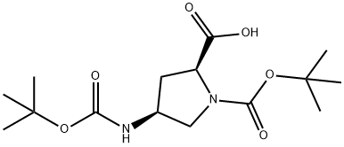 (2S,4S)-1-(tert-Butoxycarbonyl)-4-((tert-butoxycarbonyl)amino)pyrrolidine-2-carboxylicacid