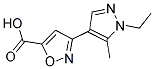 3-(1-ETHYL-5-METHYL-1H-PYRAZOL-4-YL)-ISOXAZOLE-5-CARBOXYLIC ACID 结构式