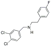 N-(3,4-DICHLOROBENZYL)-2-(4-FLUOROPHENYL)ETHANAMINE 结构式