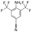 3,5-BIS(TRIFLUOROMETHYL)-4-AMINOBENZONITRILE 结构式