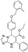 Ethyl 7-(4-(2-methylbenzyloxy)phenyl)-5-phenyl-4,7-dihydro-[1,2,4]triazolo[1,5-a]pyrimidine-6-carboxylate 结构式