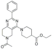 1-(6-ACETYL-2-PHENYL-5,6,7,8-TETRAHYDRO-PYRIDO[4,3-D]PYRIMIDIN-4-YL)-PIPERIDINE-4-CARBOXYLIC ACID ETHYL ESTER 结构式