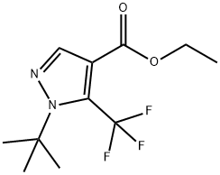 1-叔丁基-5-三氟甲基-1H-吡唑-4-羧酸乙酯 结构式