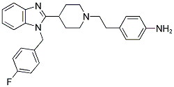 4-(2-(4-[1-(4-FLUORO-BENZYL)-1H-BENZOIMIDAZOL-2-YL]-PIPERIDIN-1-YL)-ETHYL)-PHENYLAMINE 结构式