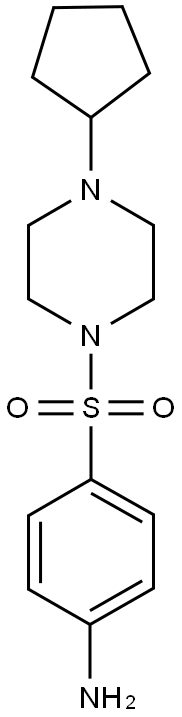 4-(4-CYCLOPENTYL-PIPERAZINE-1-SULFONYL)-PHENYL-AMINE 结构式