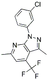 1-(3-CHLOROPHENYL)-3,6-DIMETHYL-4-(TRIFLUOROMETHYL)-1H-PYRAZOLO[3,4-B]PYRIDINE 结构式