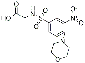 [[(4-MORPHOLIN-4-YL-3-NITROPHENYL)SULFONYL]AMINO]ACETIC ACID 结构式