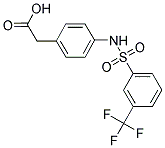 [4-([[3-(TRIFLUOROMETHYL)PHENYL]SULFONYL]AMINO)PHENYL]ACETIC ACID 结构式