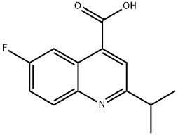 2-异丙基-6-氟-喹啉-4-羧酸 结构式