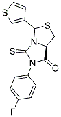 (7AR)-6-(4-FLUOROPHENYL)-3-THIEN-3-YL-5-THIOXOTETRAHYDRO-7H-IMIDAZO[1,5-C][1,3]THIAZOL-7-ONE 结构式