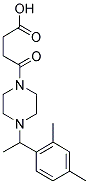 4-(4-[1-(2,4-DIMETHYLPHENYL)ETHYL]PIPERAZIN-1-YL)-4-OXOBUTANOIC ACID 结构式