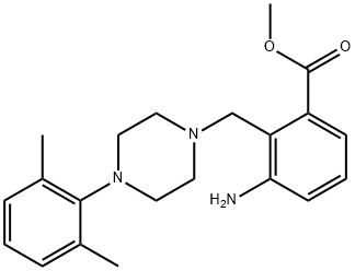 METHYL 3-AMINO-2-([4-(2,6-DIMETHYLPHENYL)PIPERAZINO]METHYL)BENZENECARBOXYLATE 结构式