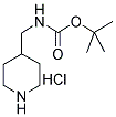 4-BOC-氨甲基哌啶盐酸 结构式