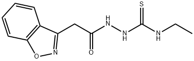 2-[2-(1,2-Benzisoxazol-3-yl)acetyl]-N-ethyl-1-hydrazinecarbothioamide 结构式