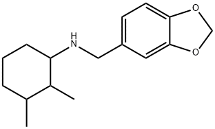 N-(1,3-二噁茚-5-基甲基)-2,3-二甲基环己-1-胺 结构式