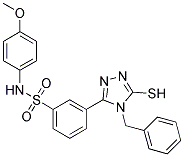3-(4-BENZYL-5-MERCAPTO-4H-[1,2,4]TRIAZOL-3-YL)-N-(4-METHOXY-PHENYL)-BENZENESULFONAMIDE 结构式