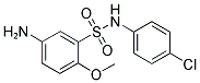 5-氨基-N-(4-氯苯基)-2-甲氧基苯-1-磺酰胺 结构式