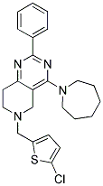 4-Azepan-1-yl-6-(5-chloro-thiophen-2-ylmethyl)-2-phenyl-5,6,7,8-tetrahydro-pyrido[4,3-d]pyrimidine 结构式