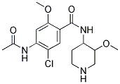4-ACETAMIDO-5-CHLORO-2-METHOXY-N-[3-(METHOXYPIPERIDIN-4-YL)]BENZAMIDE 结构式