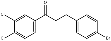 3-(4-Bromophenyl)-3',4'-dichloropropiophenone 结构式