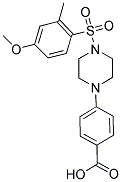 4-(4-[(4-METHOXY-2-METHYLPHENYL)SULFONYL]PIPERAZIN-1-YL)BENZOIC ACID 结构式