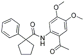N-(2-ACETYL-4,5-DIMETHOXYPHENYL)(PHENYLCYCLOPENTYL)FORMAMIDE 结构式