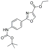 2-(4-TERT-BUTOXYCARBONYLAMINO-PHENYL)-OXAZOLE-4-CARBOXYLIC ACID ETHYL ESTER 结构式
