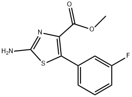 2-氨基-5-(3-氟苯基)噻唑-4-甲酸甲酯 结构式