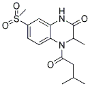 3-METHYL-4-(3-METHYLBUTANOYL)-7-(METHYLSULFONYL)-3,4-DIHYDROQUINOXALIN-2(1H)-ONE 结构式