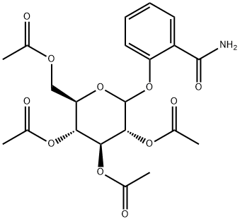 (2R,3R,4S,5R)-2-(ACETOXYMETHYL)-6-(2-CARBAMOYLPHENOXY)-TETRAHYDRO-2H-PYRAN-3,4,5-TRIYL TRIACETATE 结构式