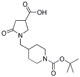 4-(4-CARBOXY-2-OXO-PYRROLIDIN-1-YLMETHYL)-PIPERIDINE-1-CARBOXYLIC ACID TERT-BUTYL ESTER 结构式