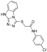 2-(9H-BENZO[4,5]IMIDAZO[2,1-C][1,2,4]TRIAZOL-3-YLSULFANYL)-N-(4-CHLORO-PHENYL)-ACETAMIDE 结构式