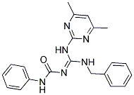 N-{(1Z)-(BENZYLAMINO)[(4,6-DIMETHYLPYRIMIDIN-2-YL)AMINO]METHYLENE}-N'-PHENYLUREA 结构式