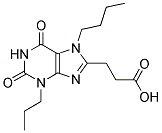 3-(7-BUTYL-2,6-DIOXO-3-PROPYL-2,3,6,7-TETRAHYDRO-1H-PURIN-8-YL)PROPANOIC ACID 结构式