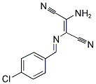 2-AMINO-1-[1-AZA-2-(4-CHLOROPHENYL)VINYL]ETHENE-1,2-DICARBONITRILE 结构式