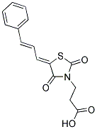 3-[2,4-DIOXO-5-(3-PHENYL-ALLYLIDENE)-THIAZOLIDIN-3-YL]-PROPIONIC ACID 结构式