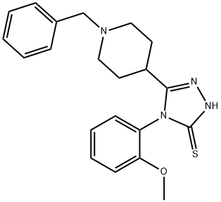 5-(1-BENZYL-4-PIPERIDINYL)-4-(2-METHOXYPHENYL)-4H-1,2,4-TRIAZOL-3-YLHYDROSULFIDE 结构式